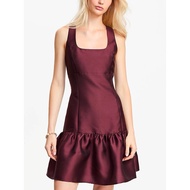 L0FT Square neck satin dress