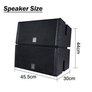 AmpAudio Double Line Array Speaker Passive Line Array 8 inch 250W x2 Speaker Power Passive Array
