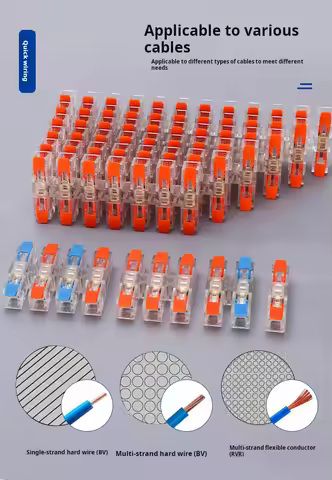Quick connect terminal press type one in one out wire docking lamp headlight with quick plug quick c