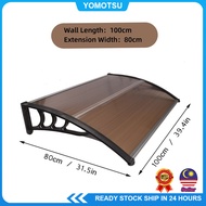 「Stock in Klang🤘💜」Polycarbonate Awning Roof – Outdoor Sunshade & Rain Protection Canopy Waterproof &