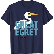 Aos Anak Cute Cartoon Jumbo Great Egret Bird Species Name T-Shirt Fashion Tops for Boys and Girls Di