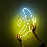 Wanxing Banana Shape Neon Light Signs Room Wall Decor Lamp LED Neon Sign Lamp Wall Art Neon Night Lights Hanging LED For Party