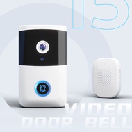 【Ready stock】 Smart Video Doorbell Home Security Doorbell Wireless Video Doorbell with Night Vision Two-way Audio Wifi Control Rechargeable Battery Cordless Home Security South