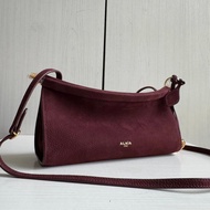 Top Alaia le click Suede Frosted Cowhide Curved Bag Clip Bag Diagonal Shoulder Bag 25 * 12