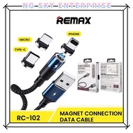 REMAX Cable 3 In 1 Cable Fast Charging 3A Data Cable REMAX Cable Charger RC-102 Fast Charging Cable 