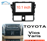 EOENKK 2din stereo panel fit for TOYOTA Vios Yaris 2014 2015 2016 10.1 inch Android head unit cover 