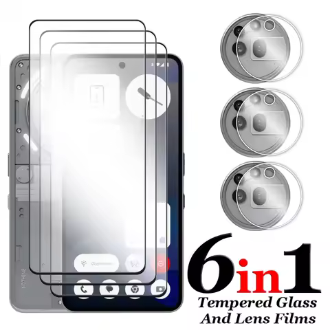 6in1 For Nothing Phone 3a Pro Glass For Nothing Phone 1 2 3 2a 3a Pro 5G Tempered Glass 2.5D Full Co