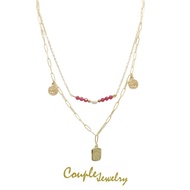 COUPLE-JEWELRY.สร้อยคอจี้​evil​eye​  หินแท้​