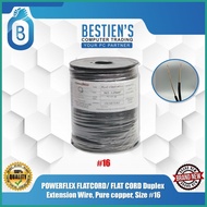 ∇ ✱ POWERFLEX FLATCORD/ FLAT CORD Duplex Extension Wire, Pure copper, Size #16