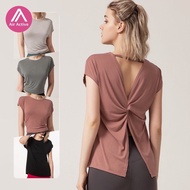 Air active Yoga Top Fashion Sports Sleeveless Top Back Twist YXH