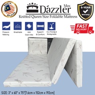 [FREE Bed Sheet & Carry Bag] Dazzler Max 3 Inch Queen Size KNITTED Three Fold Mattress Tilam Katil L