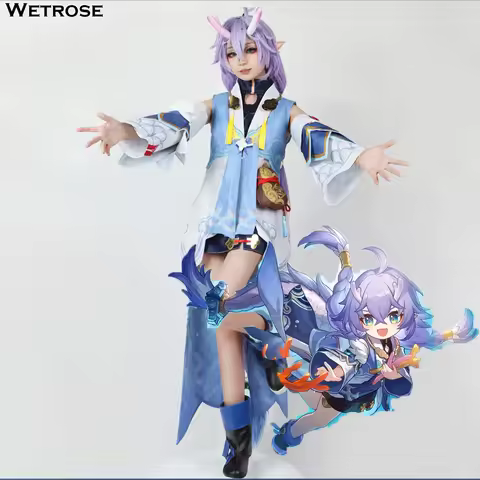 【Wetrose】In Stock Honkai Star Rail Bailu Byakuro Cosplay Costumes Full Set Anime Game Party Dragon G