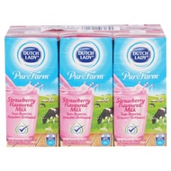 Dutch lady pure farm strawberry uht milk 200ml