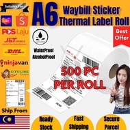 500PCS Roll/Fold A6 Thermal Sticker Thermal Paper Shopee Waybill Shipping Label Consignment Note Sticker 100*150mm