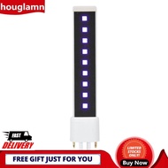 Houglamn UV Lamp Bulb 365+405nm Double Light Source 9W Nail Gel Curing Dryer Tube