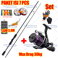【#Beli 1 Dapat 6#】COD Pancing 1 Set Lengkap Kuat/Joran Pancing Kuat 50kg/Joran Pancing 1 Set Reel Be