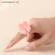 ayellowgodx7 Soft Hair Nail Dust Cleaning Brush Ergonomic Finger Ring Manicure Polish Powder Remover