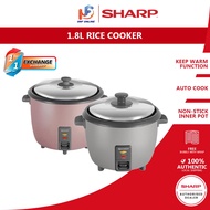 Sharp Periuk Nasi - Rice Cooker (1.8 L) KS-H188S-PK KS-H188S-SL KSH188SPK KSH188SSL