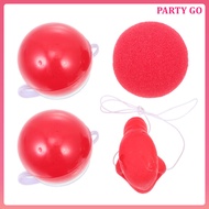 🎃 4Pcs Red Sponge Clown Noses for Masquerade Cosplay Party Costume Props