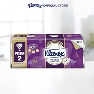 Kleenex Bath Tissue Toilet Tissue Paper Clean Care Ultra Clean - 3 Ply 190's x 10 Rolls