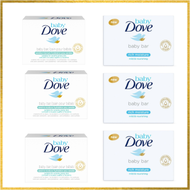 [TRIPLE VALUE PACK] Baby Dove Hypoallergenic pH Neutral Baby Bar Soap Rich Moisture 75g for Dry Skin and Baby Dove Sensitive moisture 90g