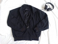 JAKET HARRINGTON PRIA CASUAL FORMAL HITAM BRAND CALBINTOWN BIG SIZE