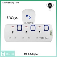 D-303N/ D-304N 3Way/ 4way/ 3 Gang/ 4Gang T-Adaport Adaport 3pin Socket Extension Plug Neon Indicator