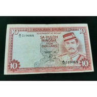 Offer M6 Banknote Brunei Siri 2 Tahun1981 Sa-Puloh Ringgit A/11 519068 Condition Seperti Di Gambar