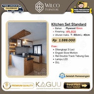 Interior Custom Kitchen Set Standard Kaguu Plywood HPL Harga Per Meter