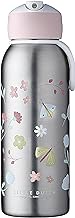 Mepal - Flip-Up Campus Thermal Flask - Insulated Drinking Bottles for Children - Stainless Steel Thermos Flask - Hot for 9 Hours &amp; Cold for 12 Hours - BPA-Free - 350 ml - Flowers &amp; Butterflies