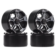Rims 1.9 Alloy Beadlock Black 1/10 RC Car Crawler Adventure scx10 trx4 mn999 HBR1001