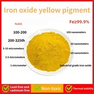 Iron Oxide Yellow Pigment Fe₂O₃, Hydroxy Iron Oxide Yellow Powder for Ceramic, Cement & Concrete Col