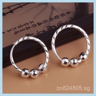 New9999Genuine Silver Earrings Sterling Silver Stud Earrings9999Sterling Silver Earrings2021Pure Sil
