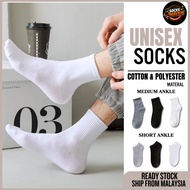 [SOKS MAVEN] 10 Pairs High Quality Comfortable Plain Unisex Socks for School/Work/Exercise/Casual RE