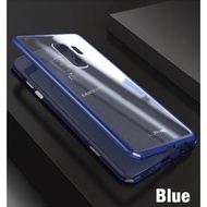 (Blue) Magneto Magnetic Adsorption Metal Case for Samsung Galaxy S9 Plus (Free Full Coverage Screen Protector)Screen Pro