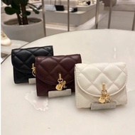 [FULLBOX] CK Wallet Folded Bare Cotton Heart Buckle Bow Short Shape Card Holder Size 11 Standard Pro