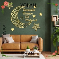 YOLANDAGOODS1 Wall Sticker, Ramadan Decors Mirror Stickers,  Home Decorations Removable DIY Eid Mubarak Wall Decal