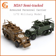 1/72 Military Model Toy Car 4D Assembling M3A1 Half-track Armoured Car Children Boy Collectibles