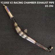 Y110SS V2 Y110SS 2 Y110SS NEW YAMAHA RACING CHAMBER EXHAUST PIPE DRB.