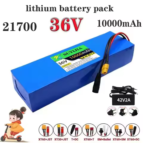 Newly made21700 36V 10Ah 21700 5C lithium battery with BMS 10S2P rechargeable battery for fishing bi