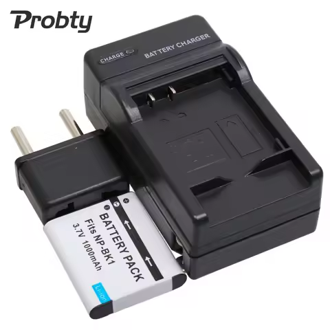 Probty 3.7v NP-BK1 NPBK1 Camera Battery + Charger For Sony DSC-S750 S780 S950 S980 W180 W190 W370 MH