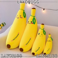 LAYOR1GG Banana Plush Pillow, 35/50/70cm Plush Fabric Banana Plush Toy, Gifts PP Cotton Filling Cart