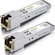 10Gtek 1.25G SFP-T, 1000BASE-T Copper SFP, SFP to RJ45 Module for Cisco GLC-T/SFP-GE-T, Meraki MA-SF