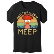 Meepers Gonna Meep MeepS Gonna Meep MenS Black Short Sleeve T-Shirt-Funny Cartoon Graphic Print, Cas