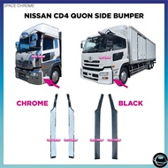NISSAN CD4 QUON SIDE BUMPER CHROME BLACK HIGH QUALITY TRUCK ACCESSORIES LORI TRAILER