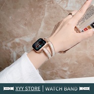 For iWatch SE Ultra 49mm 40mm 41mm 44mm 45mm Double Loop LOVE Design Strap Women Band for iWatch Ser