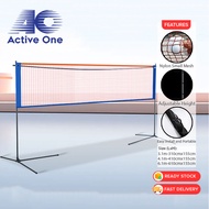 ACTIVEONE 3.1m/4.1m/6.1m Portable Adjustable Net with Bracket for Competition Badminton Tennis Pickl