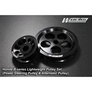 Honda B-series - P.Steering / Alternator (2 pieces) - Works Engineering Crank Pulley (Pro Balancing)