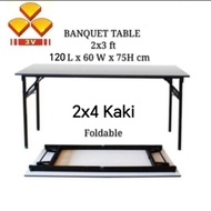 3V (Ready Stock)✨ 2' x 4' Folding Banquet Table/ Meja Pelaja/ Meja Office (One Day Post You Item)🔥