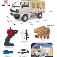 Mobil Remot Control RC Cargo Truck 1:16 Van D12 Model 4 Channel Lampu Led